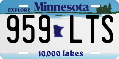 MN license plate 959LTS