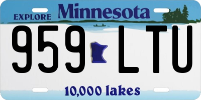 MN license plate 959LTU