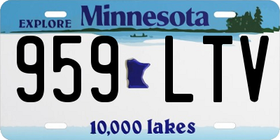 MN license plate 959LTV