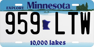 MN license plate 959LTW