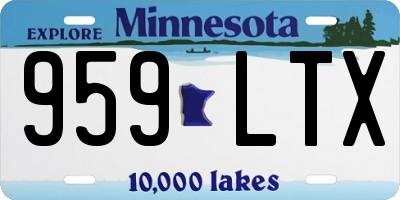 MN license plate 959LTX