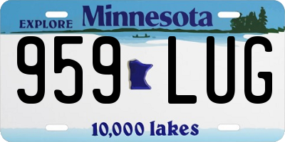 MN license plate 959LUG