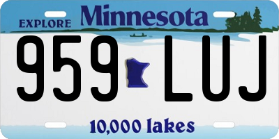 MN license plate 959LUJ