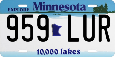 MN license plate 959LUR