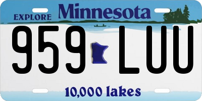 MN license plate 959LUU