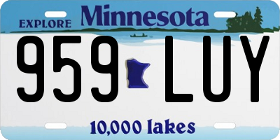 MN license plate 959LUY