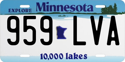 MN license plate 959LVA
