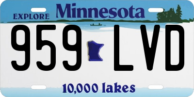 MN license plate 959LVD