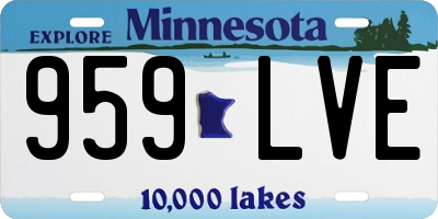 MN license plate 959LVE