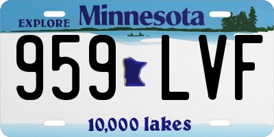 MN license plate 959LVF