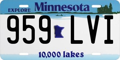 MN license plate 959LVI