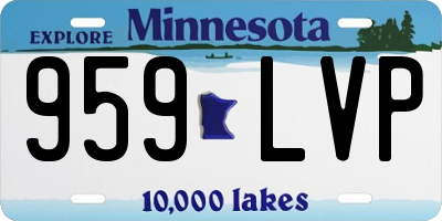 MN license plate 959LVP