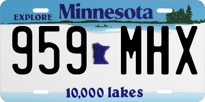 MN license plate 959MHX