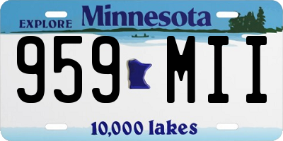 MN license plate 959MII