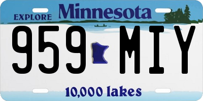 MN license plate 959MIY