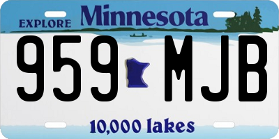 MN license plate 959MJB