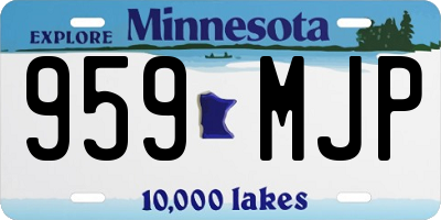 MN license plate 959MJP