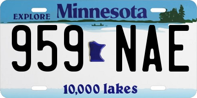 MN license plate 959NAE