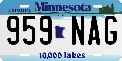 MN license plate 959NAG