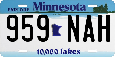 MN license plate 959NAH