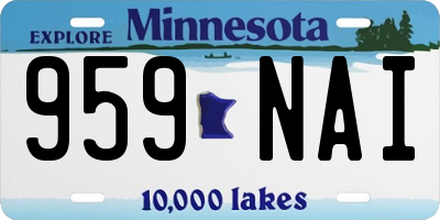MN license plate 959NAI