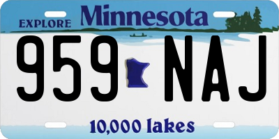 MN license plate 959NAJ