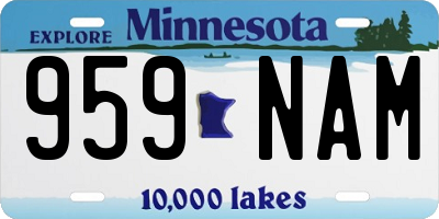 MN license plate 959NAM
