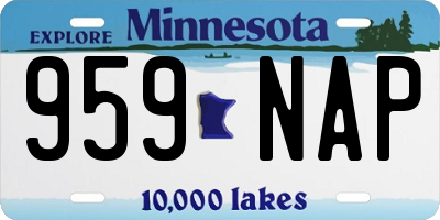 MN license plate 959NAP