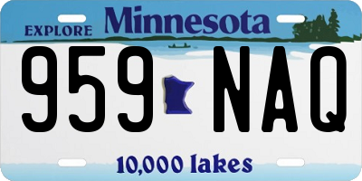 MN license plate 959NAQ