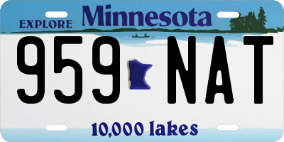 MN license plate 959NAT