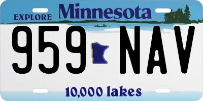 MN license plate 959NAV
