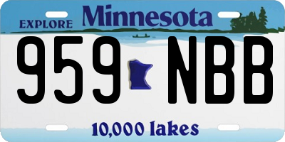 MN license plate 959NBB