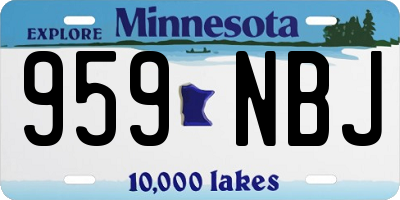 MN license plate 959NBJ