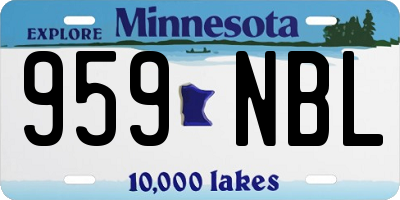 MN license plate 959NBL
