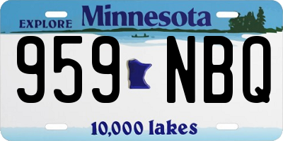 MN license plate 959NBQ