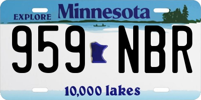 MN license plate 959NBR