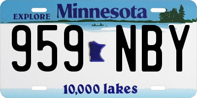 MN license plate 959NBY