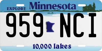 MN license plate 959NCI