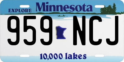 MN license plate 959NCJ