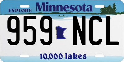 MN license plate 959NCL