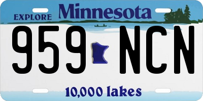 MN license plate 959NCN