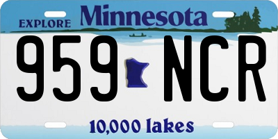 MN license plate 959NCR