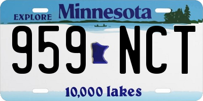MN license plate 959NCT