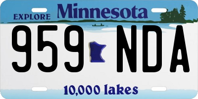 MN license plate 959NDA