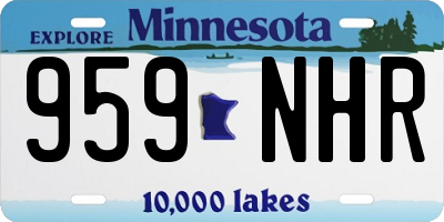 MN license plate 959NHR