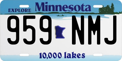 MN license plate 959NMJ