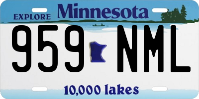 MN license plate 959NML