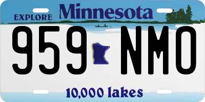 MN license plate 959NMO
