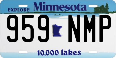 MN license plate 959NMP