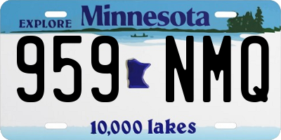 MN license plate 959NMQ